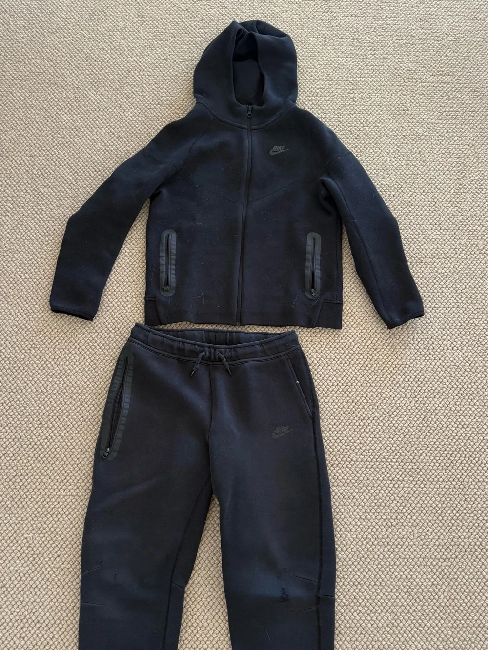 Nike Kids Black Hooded Zip Jacket & Joggers Set